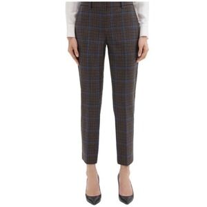 Theory Testra Plaid Wool Blend Dress Pants Size 4